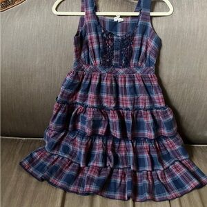 Vintage Plaid Kids Dress